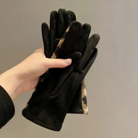 Warme Handschuhe Mit Leopardenmuster