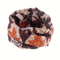 Vintage-Schal Mit Blätter-Print