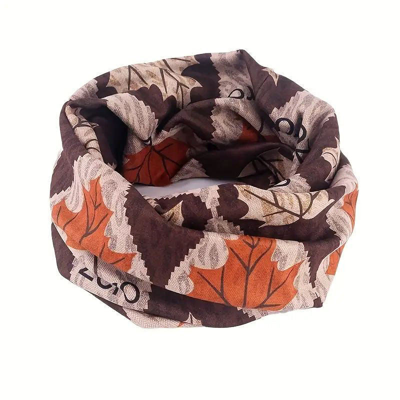 Vintage-Schal Mit Blätter-Print