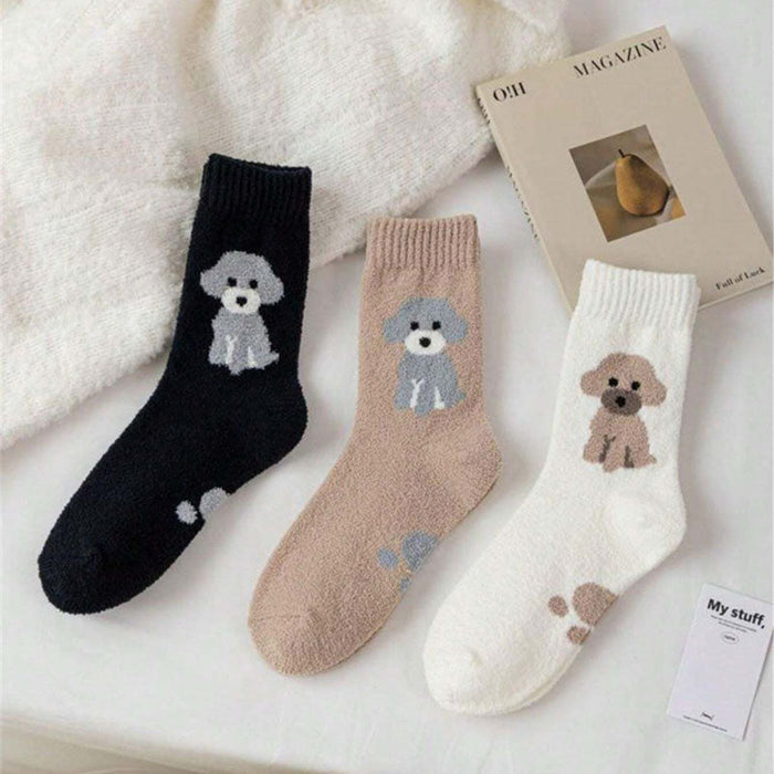 Lässige Socken Mit Cartoon-Hund