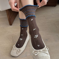Lässige Socken Mit Blumenmuster