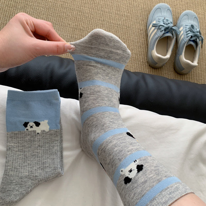 Lässige Socken Mit Welpenmotiv