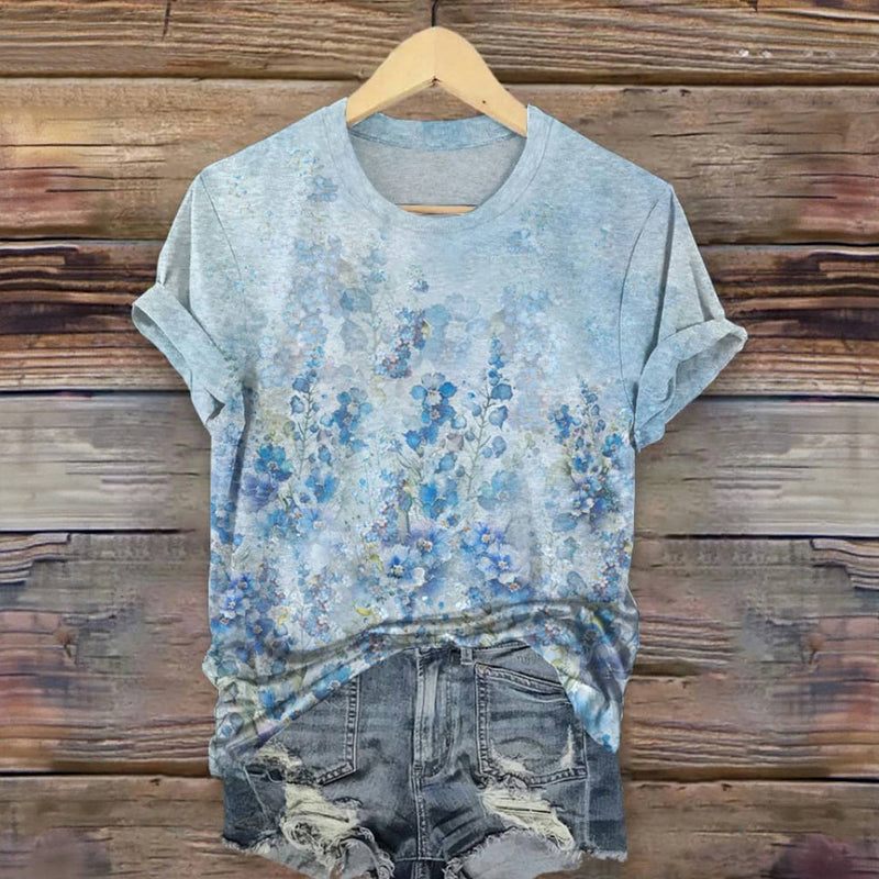Vintage T-Shirt Mit Blumendruck