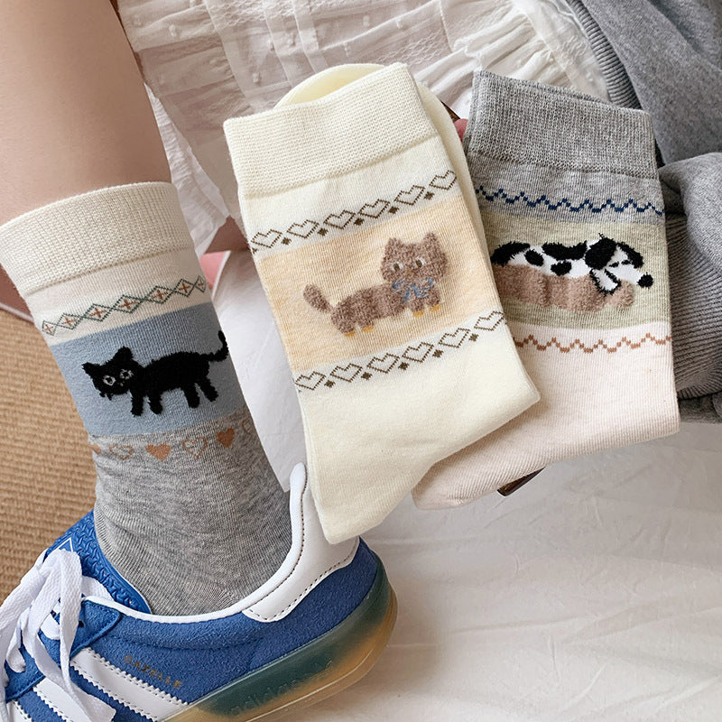 Socken Mit Cartoon-Tiermotiven