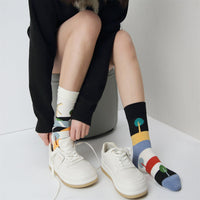 Lässige Asymmetrische Socken