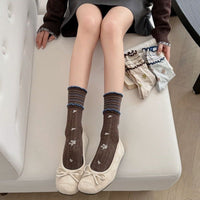 Lässige Socken Mit Blumenmuster