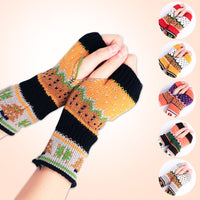 Gestrickte Weihnachtshandschuhe