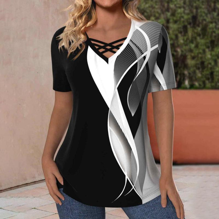 Lässige Bluse Mit Farbverlauf