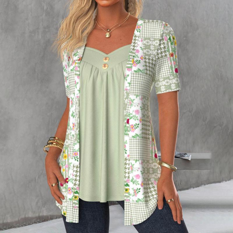 Elegante Bluse Mit Blumendruck