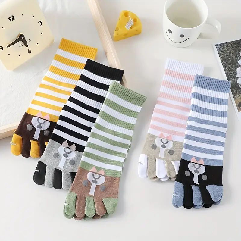 Packung Mit 5 Paar Fünf-Zehen-Socken
