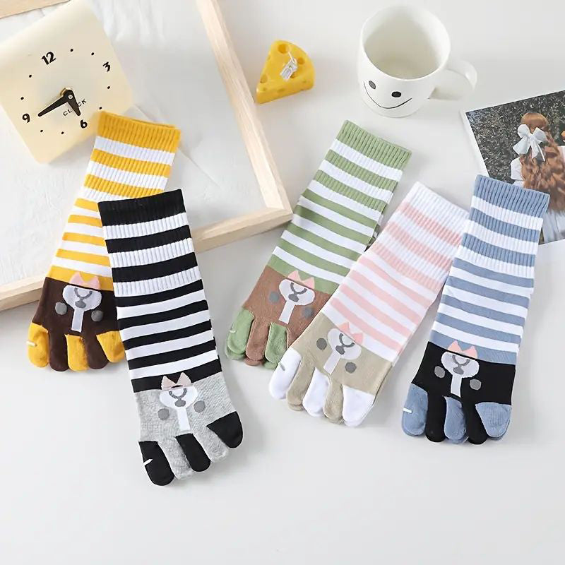 Packung Mit 5 Paar Fünf-Zehen-Socken