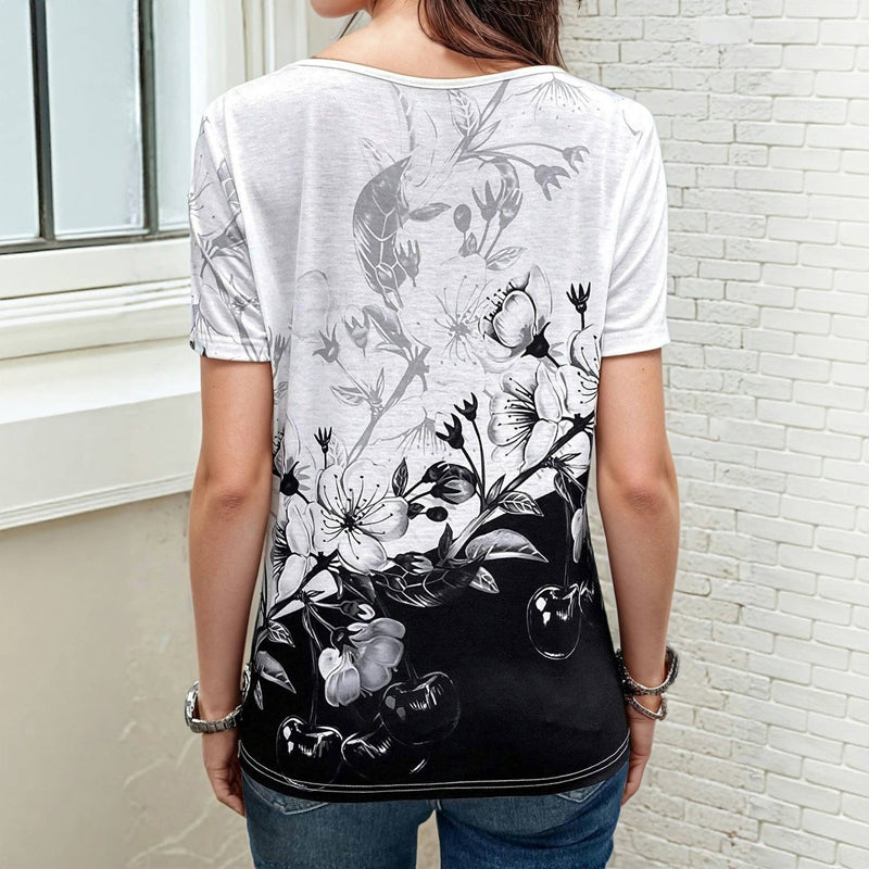 Vintage T-Shirt Mit Blumendruck