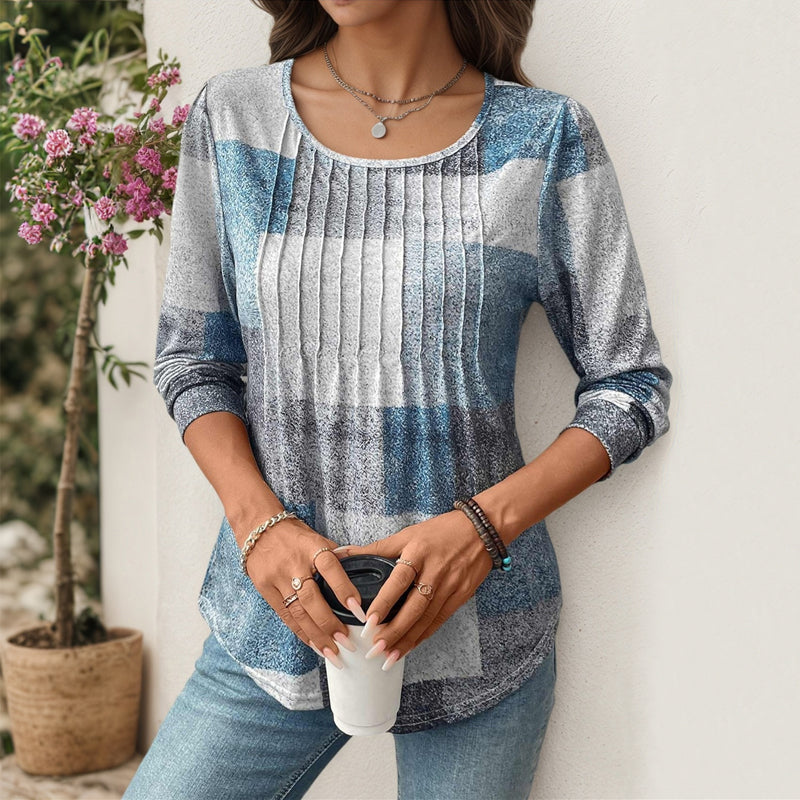 【Lange Ärmel】Vintage Karierte Bluse