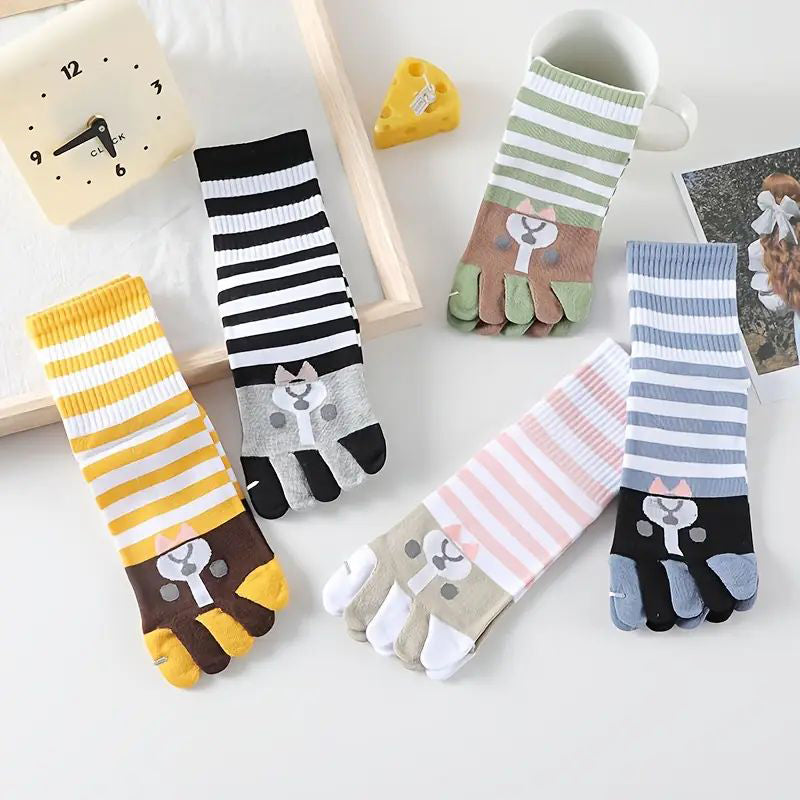 Packung Mit 5 Paar Fünf-Zehen-Socken
