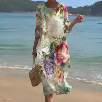 Vintage-Kleid Mit Blumenmuster