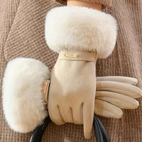 Einfarbige Warme Handschuhe