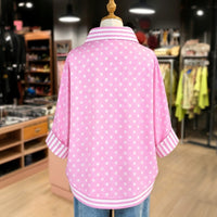 Lässige Bluse Mit Punkten Und Streifen