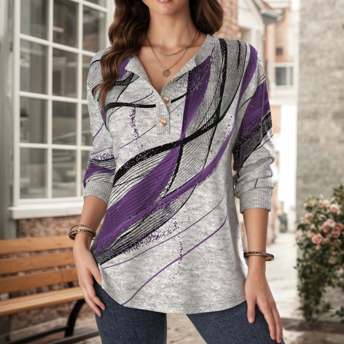 Vintage-Bluse Mit Farbverlauf