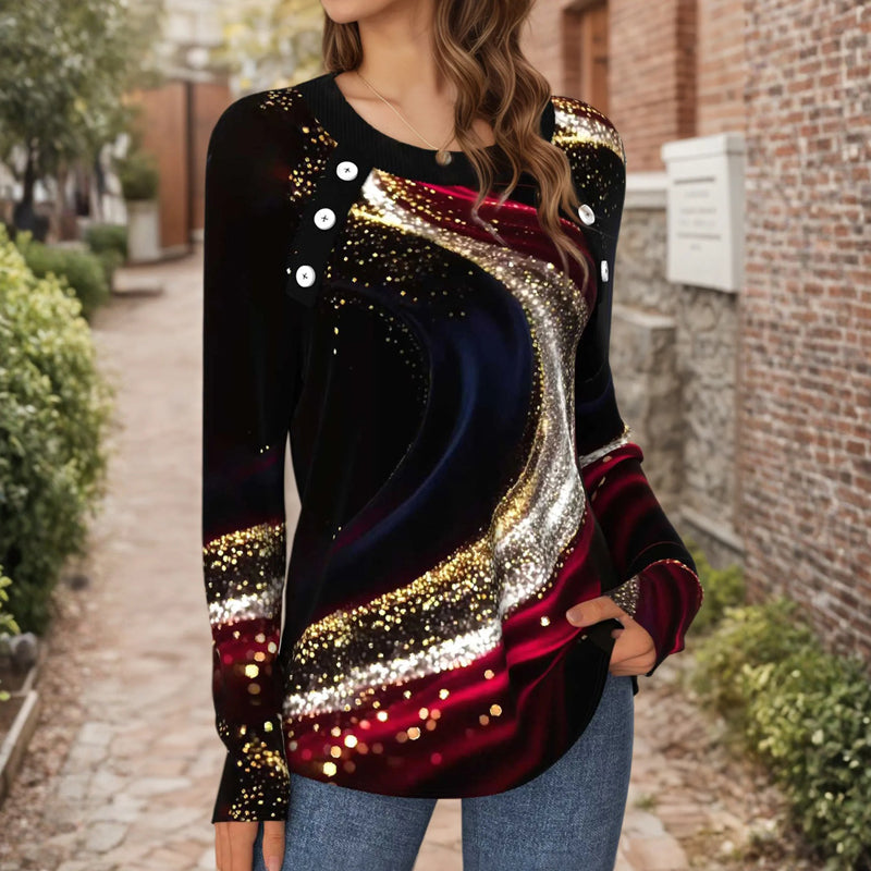 Lässige Bluse Mit Farbverlauf