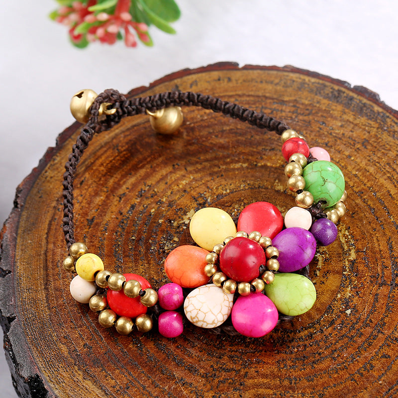 Handgewebtes Blumenarmband