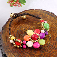 Handgewebtes Blumenarmband