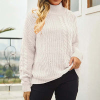 Lässiger Pullover Mit Zopfmuster