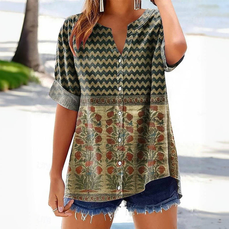 Vintage Lässige Bluse