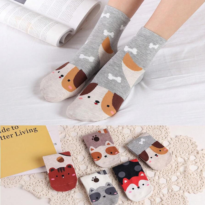 Socken Mit Cartoon-Hund