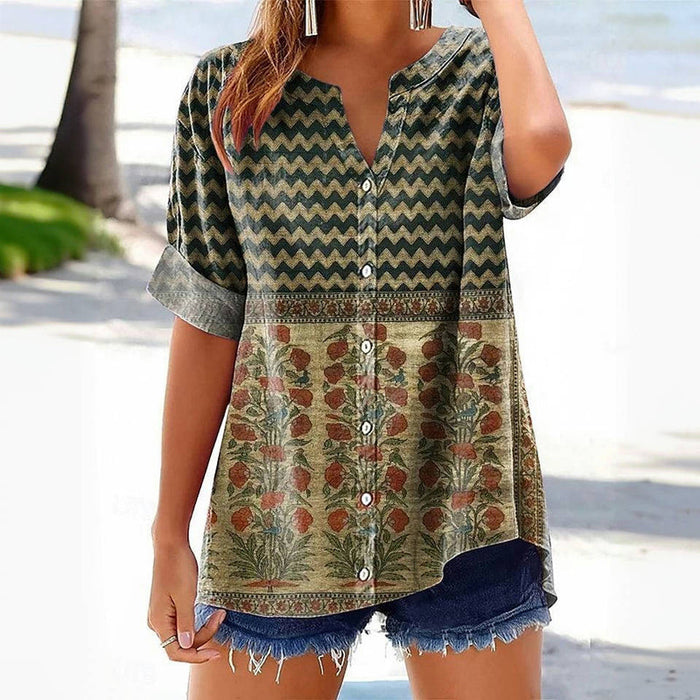Vintage Lässige Bluse