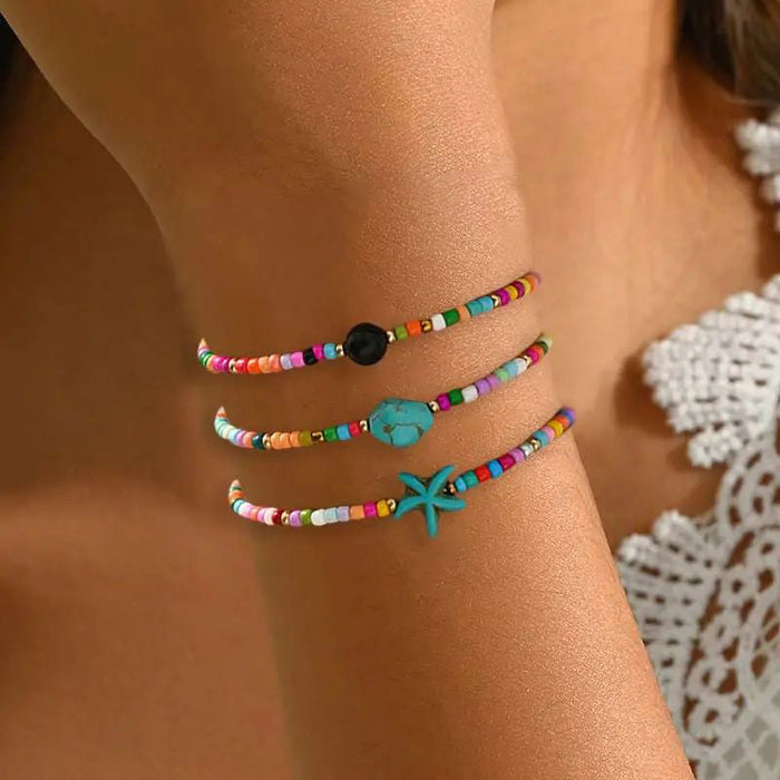 Böhmisches Buntes Perlenarmband