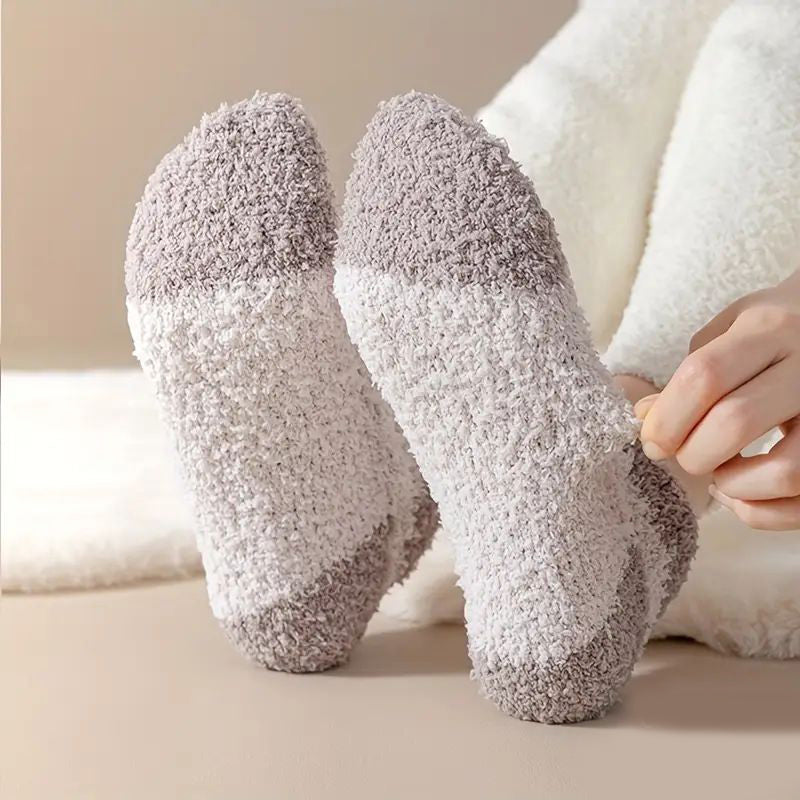 Warme Plüschsocken