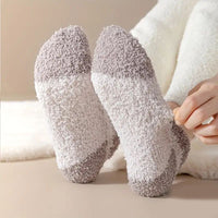 Warme Plüschsocken