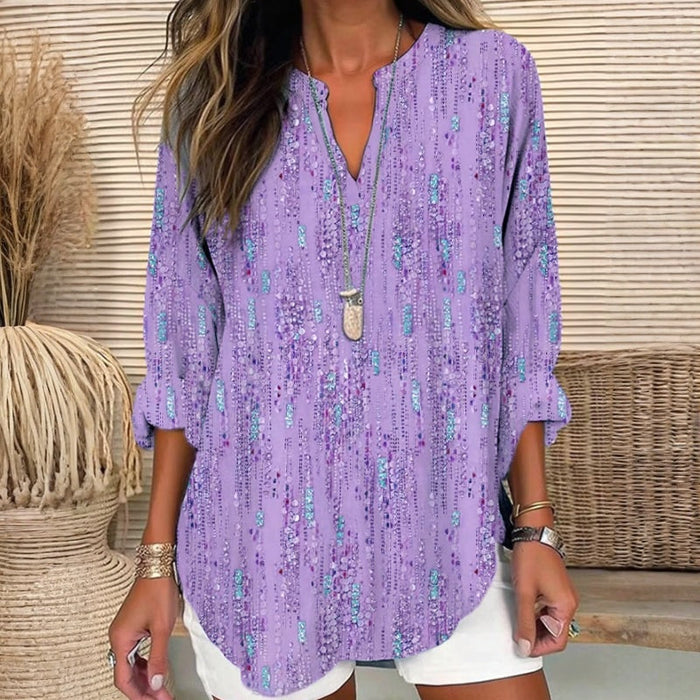 【Lange Ärmel】Lässige Bedruckte Bluse