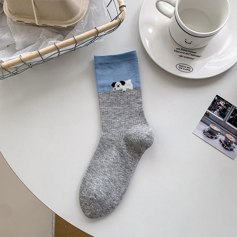 Lässige Socken Mit Welpenmotiv