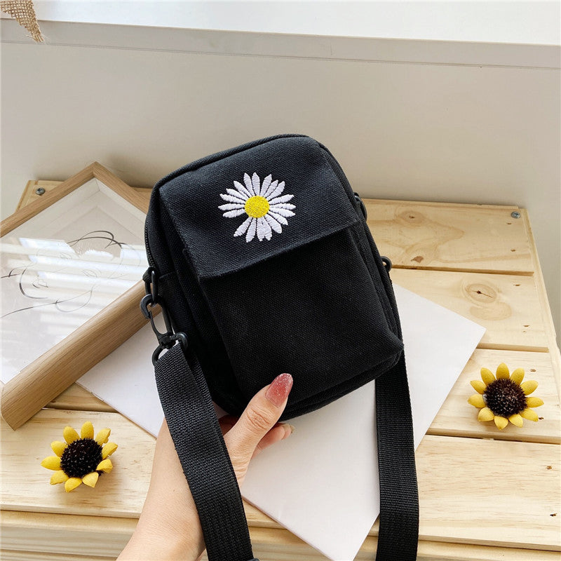 Lässige Canvastasche Mit Gänseblümchen-Motiv
