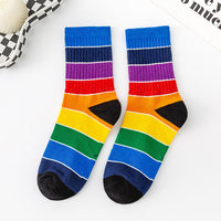 Bunte Gestreifte Socken