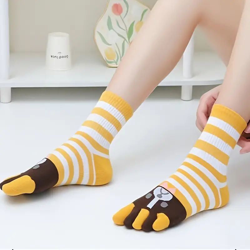 Packung Mit 5 Paar Fünf-Zehen-Socken