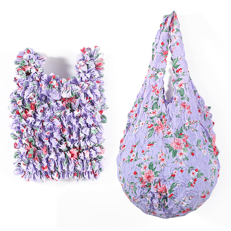 Vintage-Tasche Mit Blumenmuster