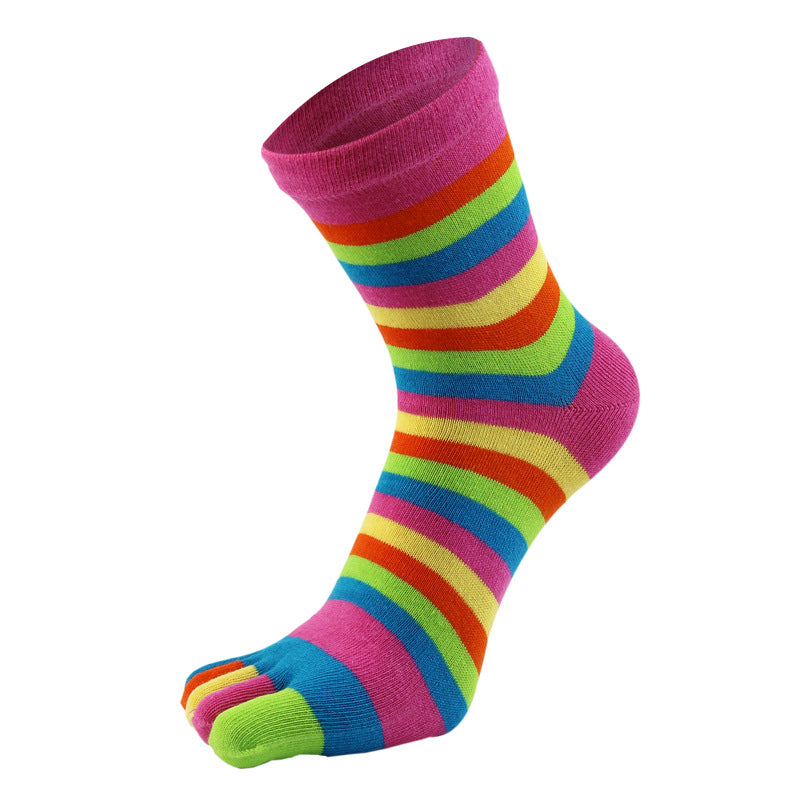 Bunte Fünf-Zehen-Socken