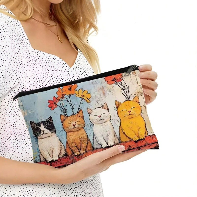Tasche Mit Cartoon-Katze