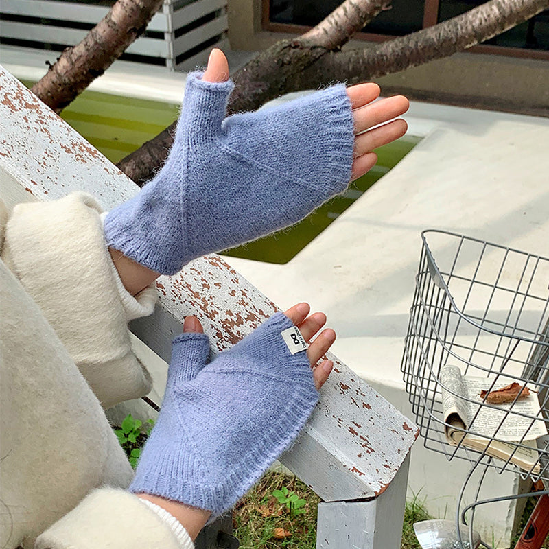 Einfarbige Warme Handschuhe