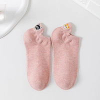 Lässige Socken Mit Katzenstickerei