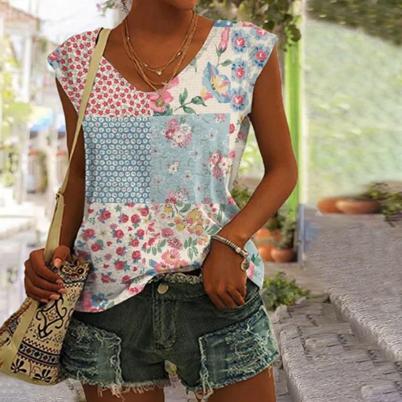 Vintage-Tanktop Mit Blumendruck