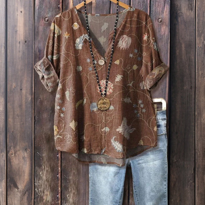 Vintage Lässige Bluse
