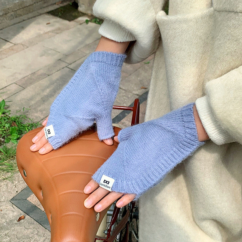 Einfarbige Warme Handschuhe