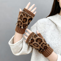 Warme Handschuhe Mit Leopardenmuster