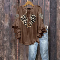 Vintage-Bluse Mit Herz-Print