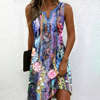 Vintage Kleid Mit Blumendruck