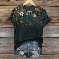 Vintage T-Shirt Mit Blumendruck