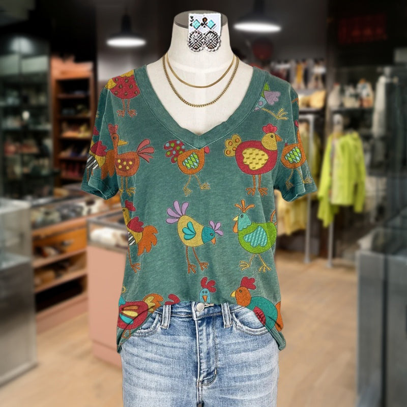 Vintage-T-Shirt Mit Tiermuster